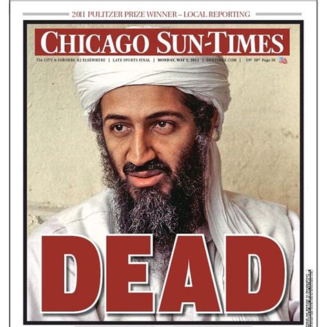 Us Front Pages Report The Death Of Osama Bin Laden