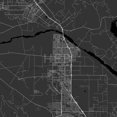Santa Maria California Area Map Dark Streit