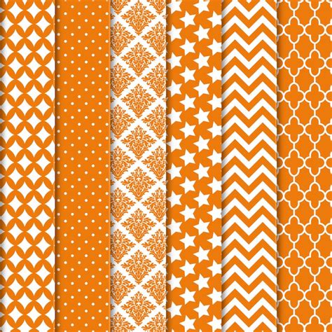 Orange Digital Paper Orange Print Paper Orange Patterns Etsy