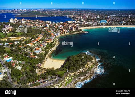 An Aerial View Of Manly Beach In Sydney Australia Stock Photo Alamy