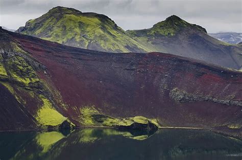 Crater Of Ljotipollur Volcano Detail Landmannalaugar