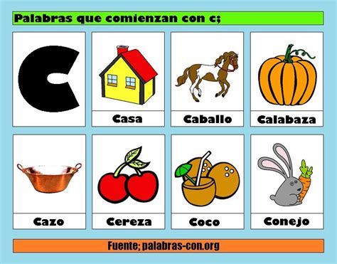 Palabras Con C Pets Preschool Preschool Spanish Writing Classes