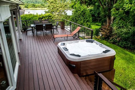 Multi Level Deck Design Ideas Home Design Ideas Hot Tub Backyard