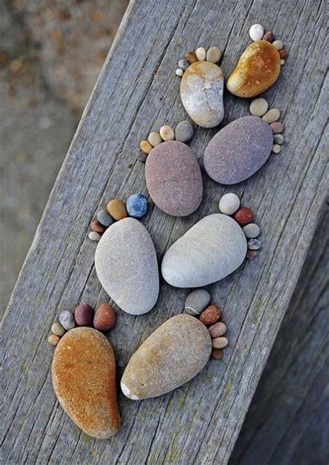 Foot Pebbles Would Be Super Cute Glued Together And Put In The Garden