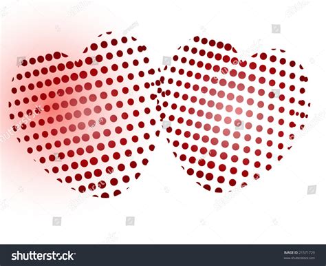 Two Dotted Heart Stock Vector Illustration 21571729 Shutterstock