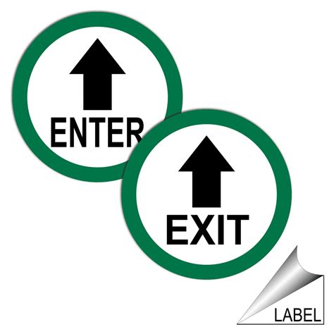 Exit And Entrance Signs Enter And Exit Sets