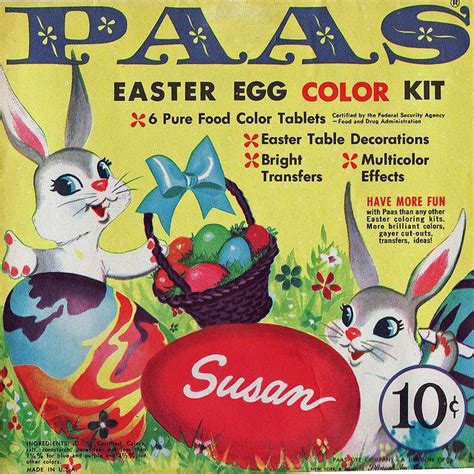 Easter Egg Color Kit Coloring Easter Eggs Vintage Easter Coloring Eggs