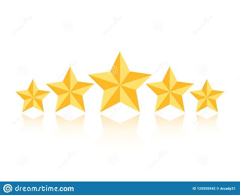 Five Star Rating Vector Icon Stock Vector Illustration