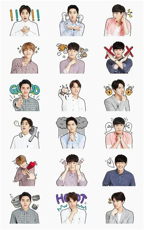 Pin By Charnel Chc On Exo Exo Stickers Exo Exo Anime