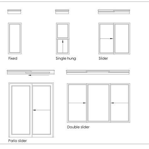 Sliding Window Elevation Plan Section Autocad Design Cadbull