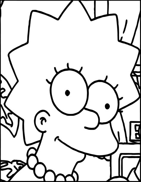Lisa Simpson Simpsons Coloring Page
