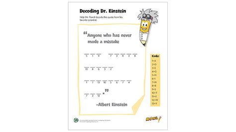 Decoding Dr Einstein Einstein 4th Grade Science 2nd Grade Activities