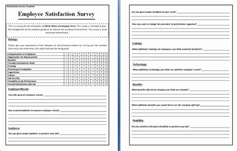 10 Microsoft Excel Survey Template Excel Templates