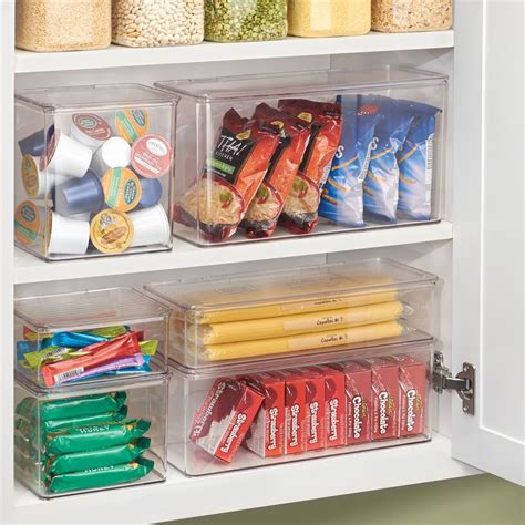 Plastic Kitchen Pantry Food Storage Bin Box 47 Q Clear In Clear 5