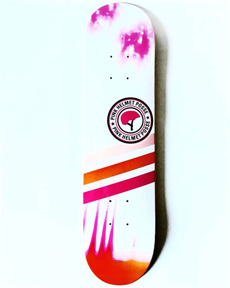 pink helmet posse palms and stripes skateboard tablas