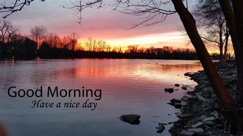 Download Beautiful Sunrise In Lake Good Morning Wallpaper Good Morning Wallpapers For Your