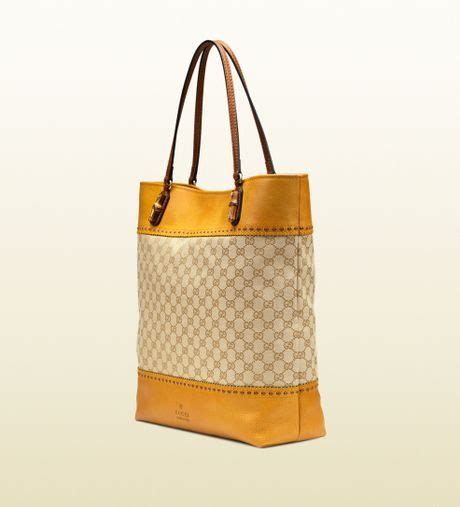 Gucci Laidback Crafty Original Gg Canvas Tote In Yellow Sand Lyst