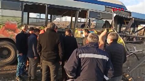 Son Dakika Ankara Sincan da halk otobüsü kaza yaptı Yaralılar var