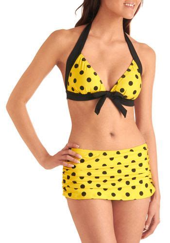 Yellow Polka Dot Bikini Swimwear Ibikinicyou