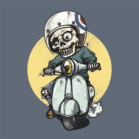 Skeleton Riding Motorcycle Svg