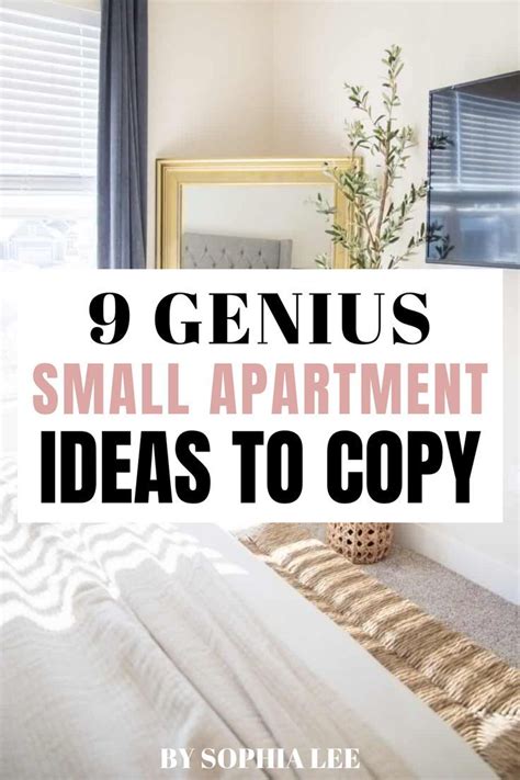 A Bedroom With The Title Genius Small Apartment Ideas To Copy