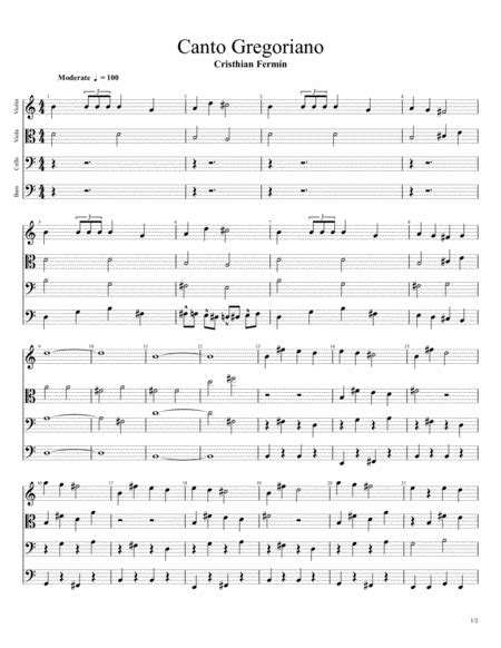Canto Gregoriano Free Music Sheet
