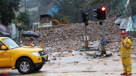 Clean Up Starts After Severe Rainstorm Hits Hong Kong South China