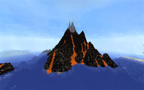 Tropical Volcano With Redstone Particle Smoke Erupting 18