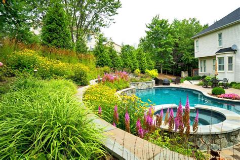 46 Garden Ideas Around Pool Garden Design