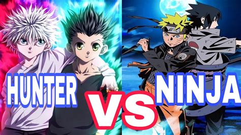 Gon And Killua Hunter Vs Naruto And Sasuke Ninja Youtube