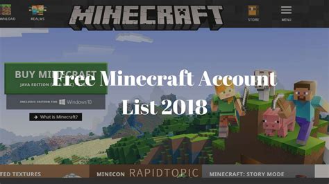 50 Free Minecraft Accounts List Premium 2019 Tested