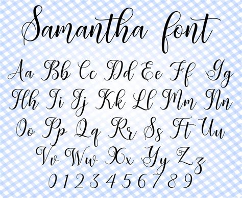 Cursive Font Svg Font For Cricut Font Svg Calligraphy Font Svg Etsy