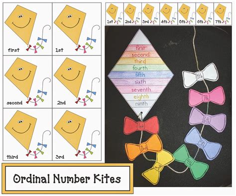 Ordinal Number Kite Activities - Classroom Freebies