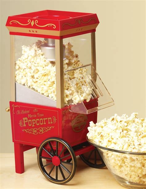 Nostalgia Popcorn Maker 12 Cups Hot Air Popcorn Machine With Measuring
