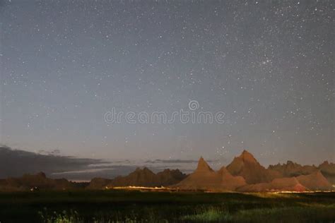 Night Sky At Badlands National Park Stock Image Image Of Night Stars
