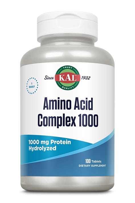 amino acid complex 1000 tablets kal vitamins