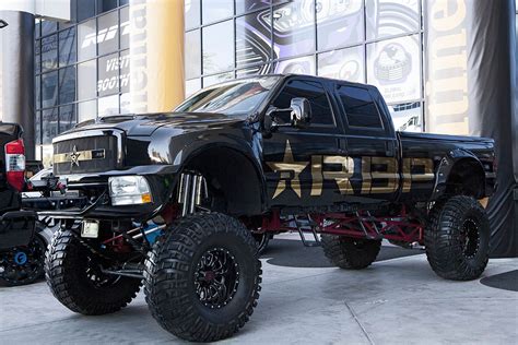 Lifted Black Ford Super Duty Off Road Wheels