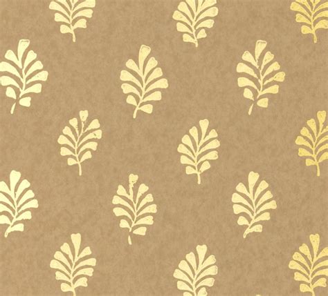 Metallic Gold Leaf Wallpaper Modern Wallpaper By Furbish