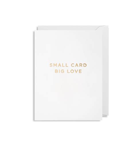 Small Card Big Love Mini Card By Lagom Design