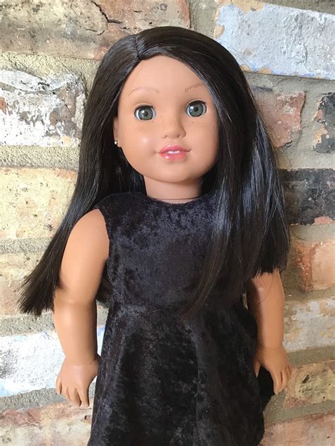 Julia Custom Ooak American Girl Doll Dark Brown Black Hair Etsy