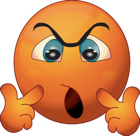 Orange Angry Smiley Emoticon Clipart I2clipart Royalty