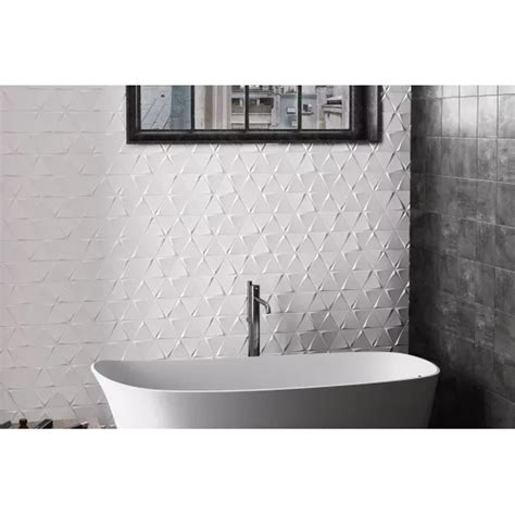 Triangolo 5 X 5 Wall Tile In White Triangle Wall Wall Tiles