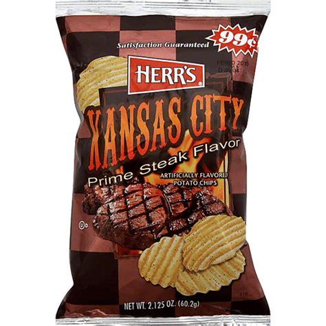 Herrs Potato Chips Kansas City Prime Steak Flavor Potato Superlo Foods