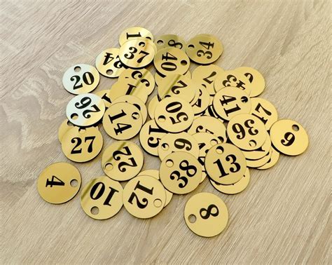 Set Of 50 Laser Engraved Number Discs Table Tags Locker Etsy