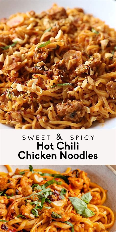 Sweet And Spicy Hot Chili Chicken Noodles Ambitious Kitchen Video