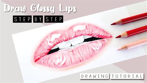 How To Draw Glossy Lips Tutorial