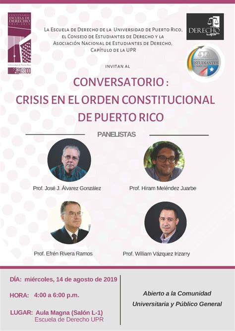 Conversatorio Crisis En El Orden Constitucional De Puerto Rico