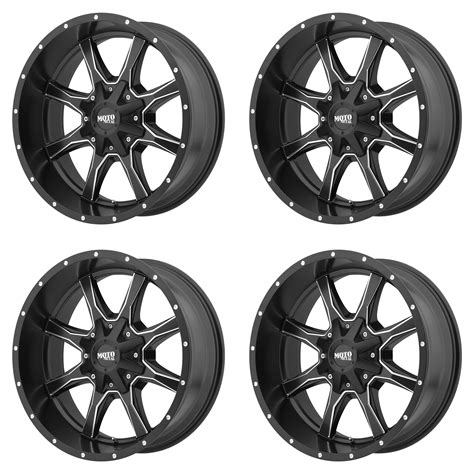 4x Moto Metal 20x9 Mo970 Wheels Satin Black Milled 6x55 6x120 6x1397