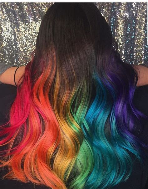 Pin By Rosanna Judah Elliott On Hairstyles 3 Rainbow Hair Color Cool