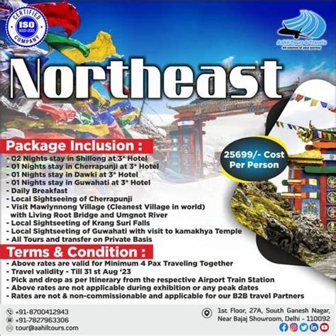 North East Tour Packages At Rs 25699person In New Delhi Id